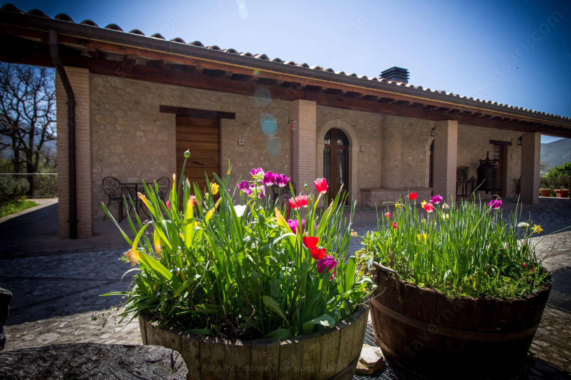 spazi esterni agriturismo ristorante norcia